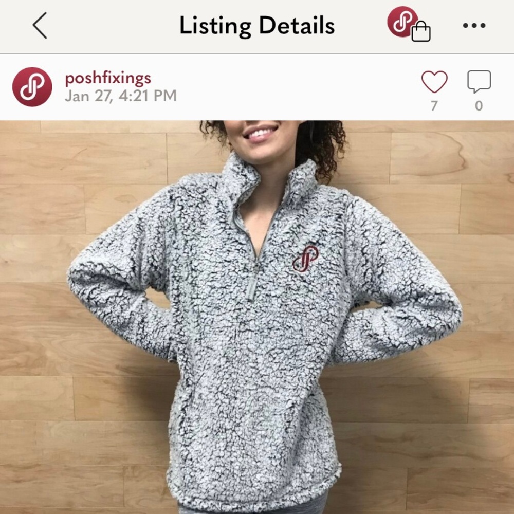 Poshmark Sherpa quarter zip pullover/jacket